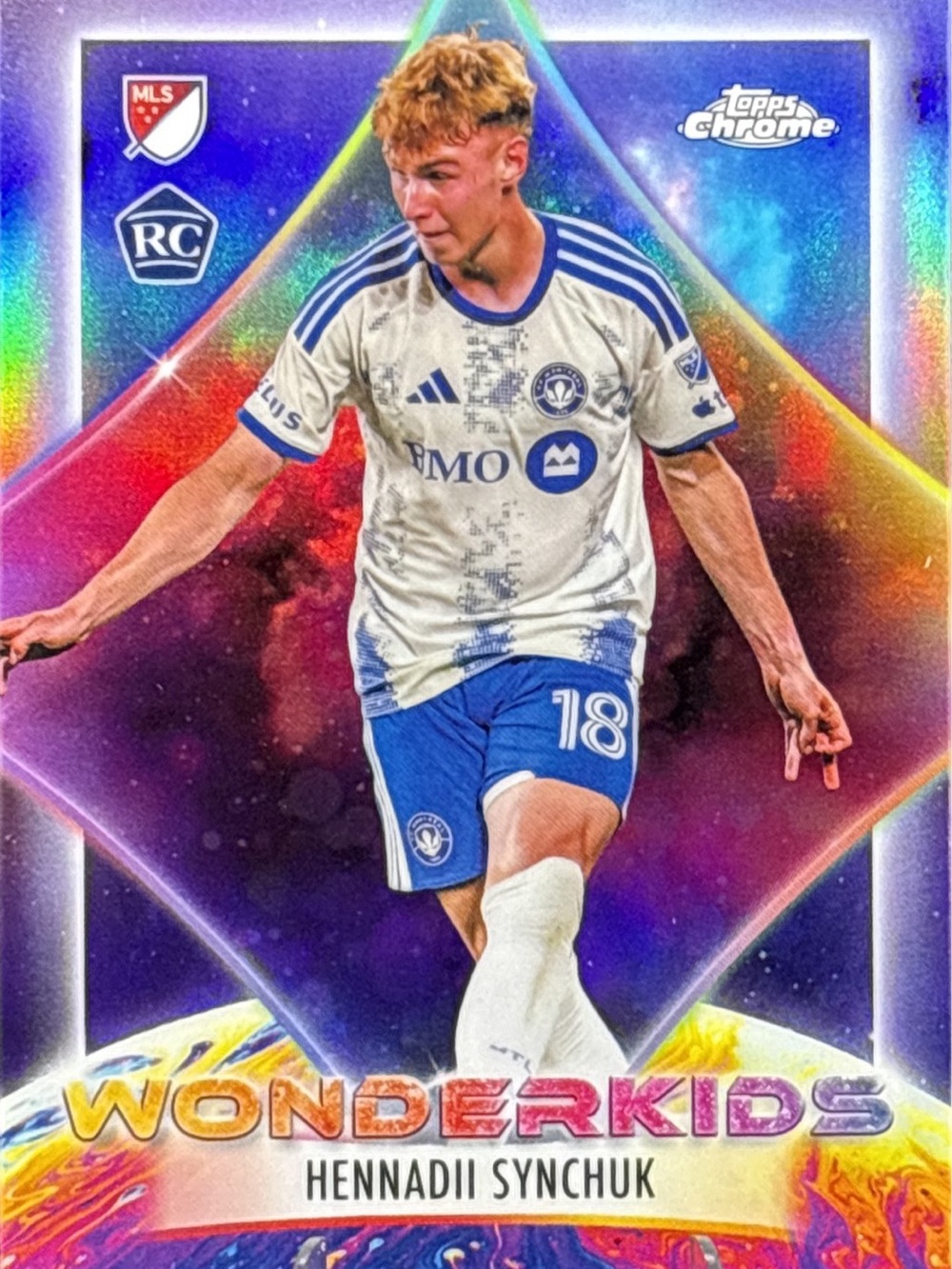Topps Chrome Wonderkids Hennadii Synchuk Rookie Soccer Trading Card